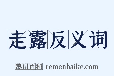 走露反义词是什么意思的图片